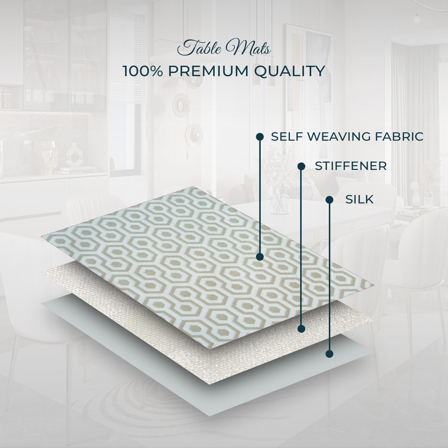 Floral Hive Stem Brown Table Set