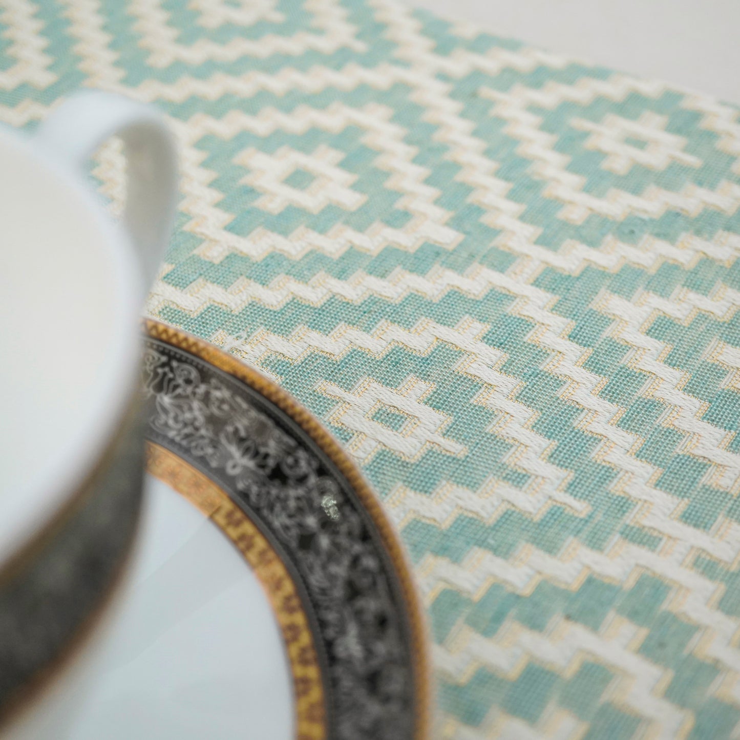Tribal Luxe Mint Green Table Set