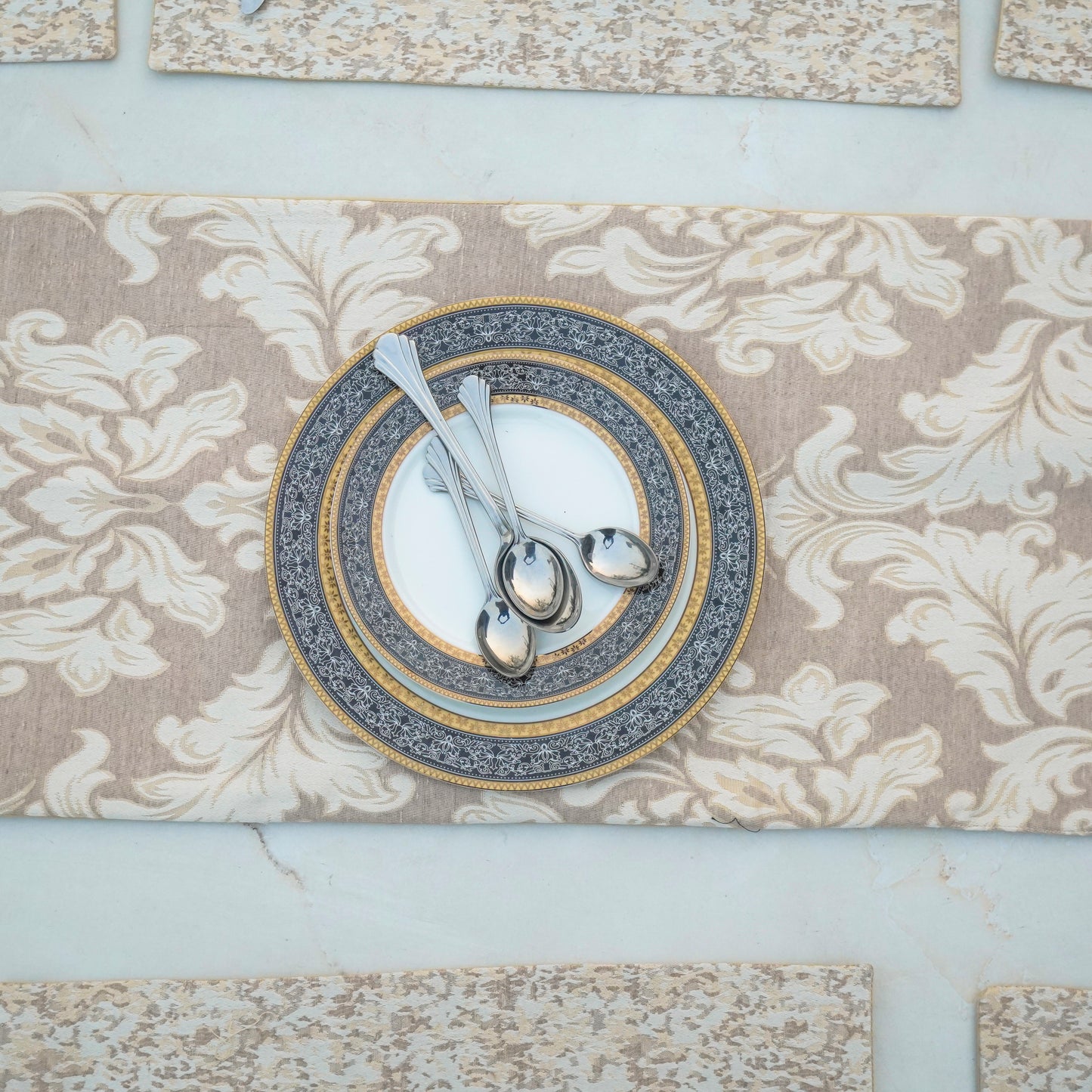 Floral Royale Sandstone Cream Table Set