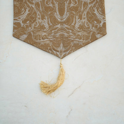 Marble Weave Burnt Caramel Table Set